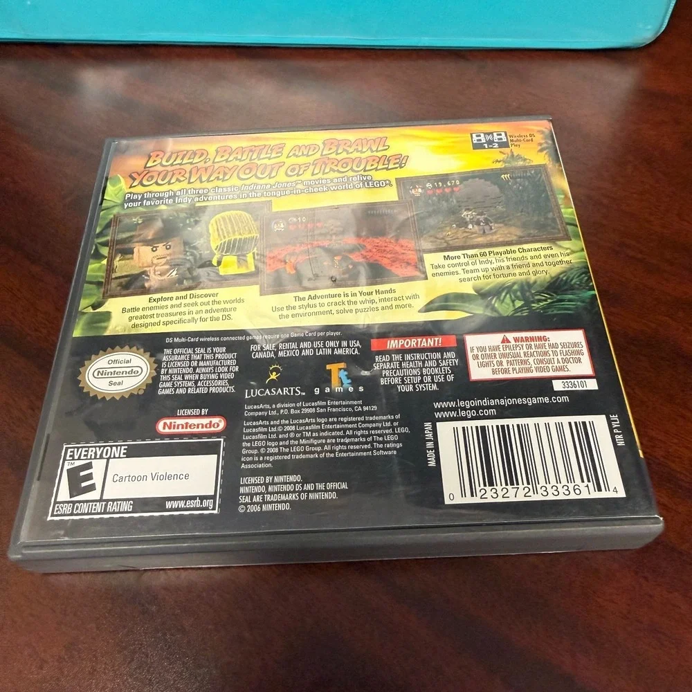 LEGO Indiana Jones: The Original Adventures (Nintendo DS, 2008) Complete in Case